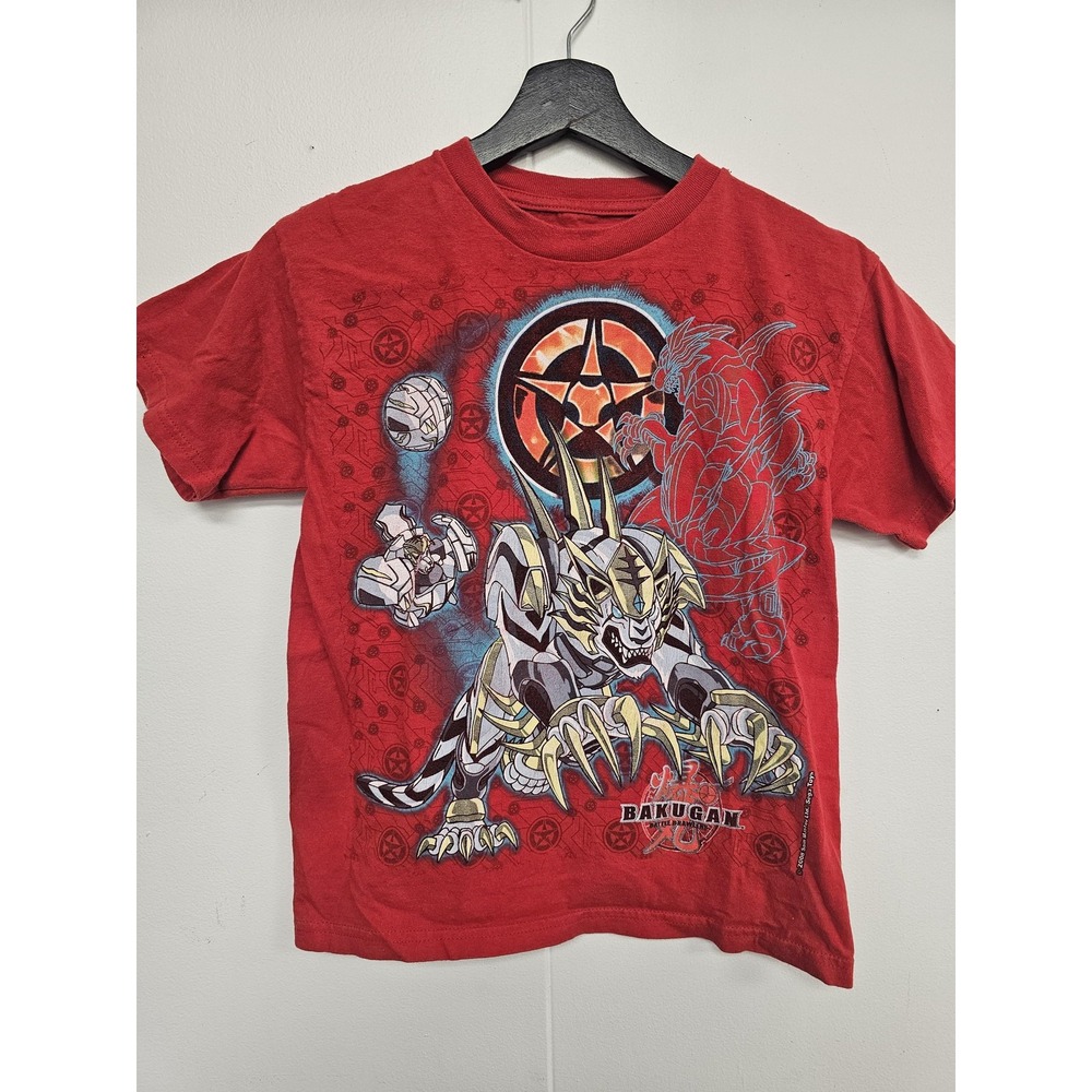 Bakugan‎ Shirt Youth 6-7 Red Dragon Graphic Anime Battle Brawlers Tee Cartoon